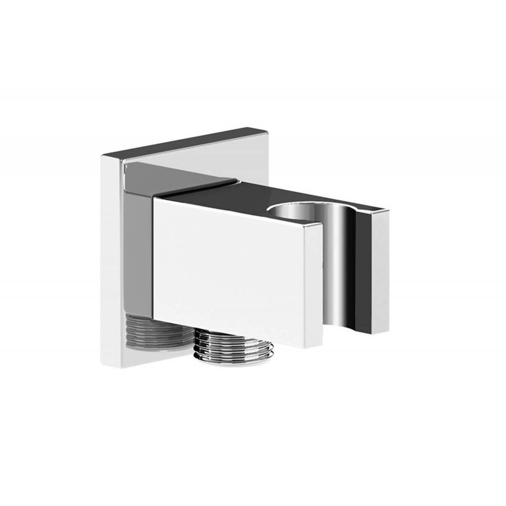 A5B0850C00 Aqua Roca - Хромиран Извод за Вода Square 1*2 с Държач за Душ Слушалка